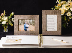 Custom Steel Grey His & Hers Wedding Anniversary Memory Books