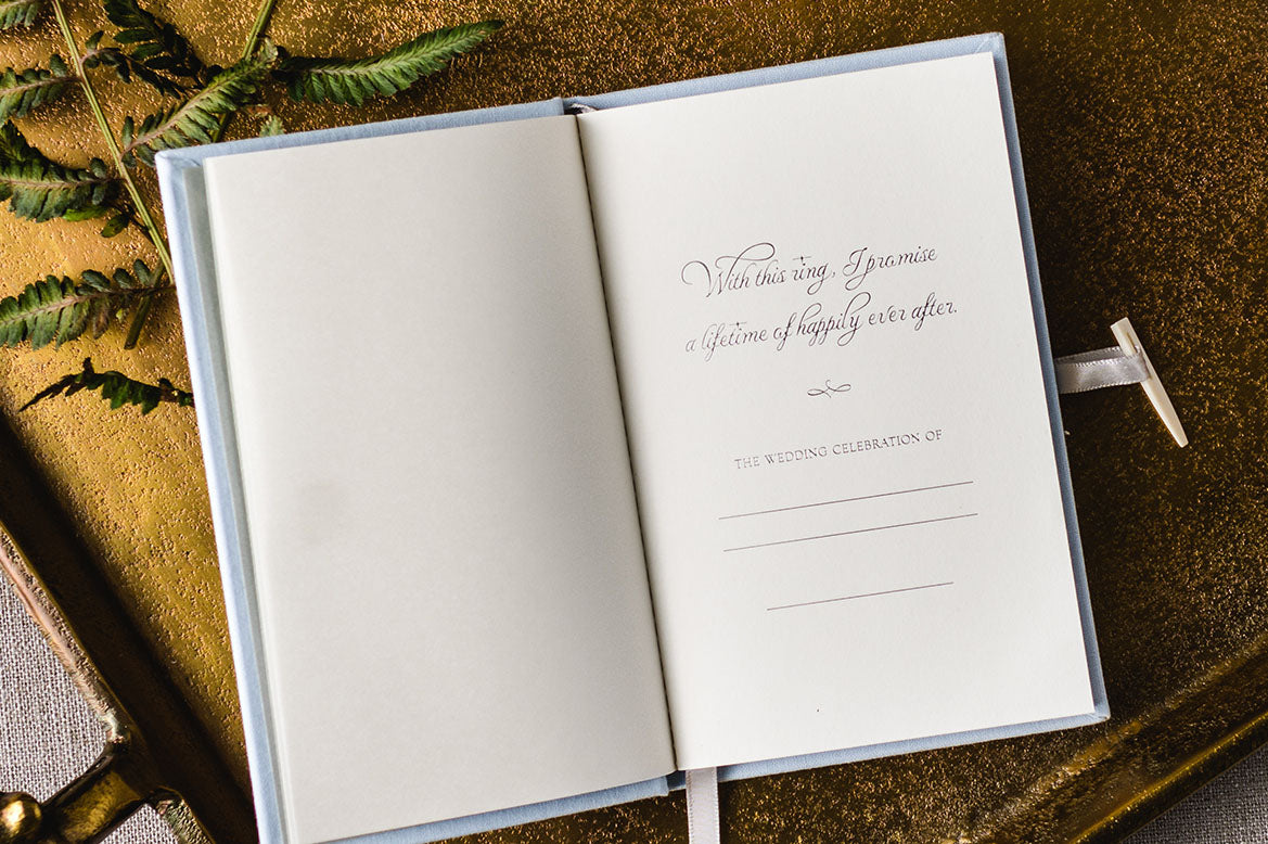A of E Personalized Wedding Vow Books
