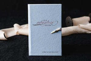 A of E  His and Her Custom Wedding Vow Books