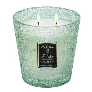 White Cypress 2-Wick Hearth Candle